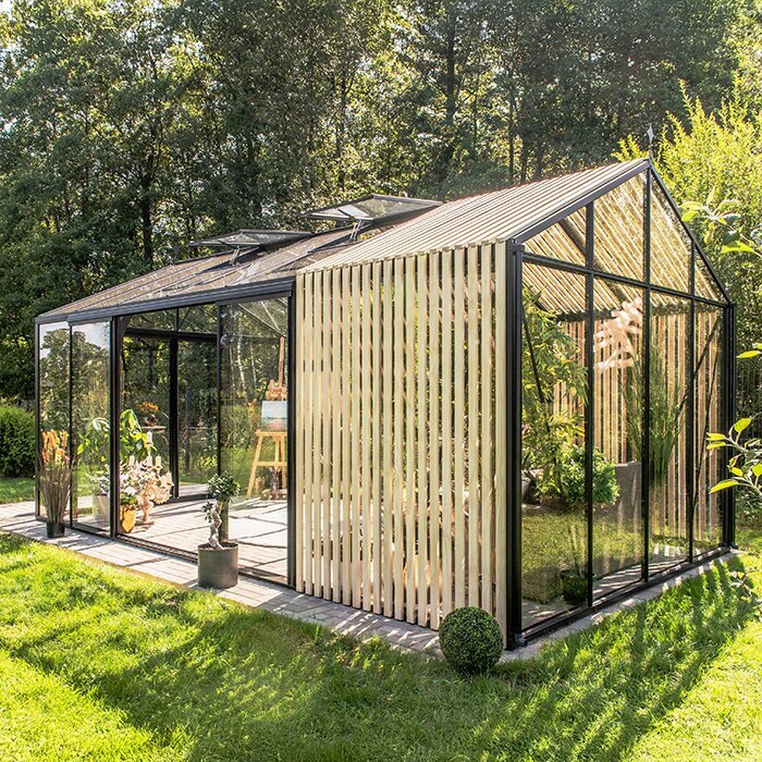 Bloom Cabin Aluminum Greenhouse with Accoya Wood
