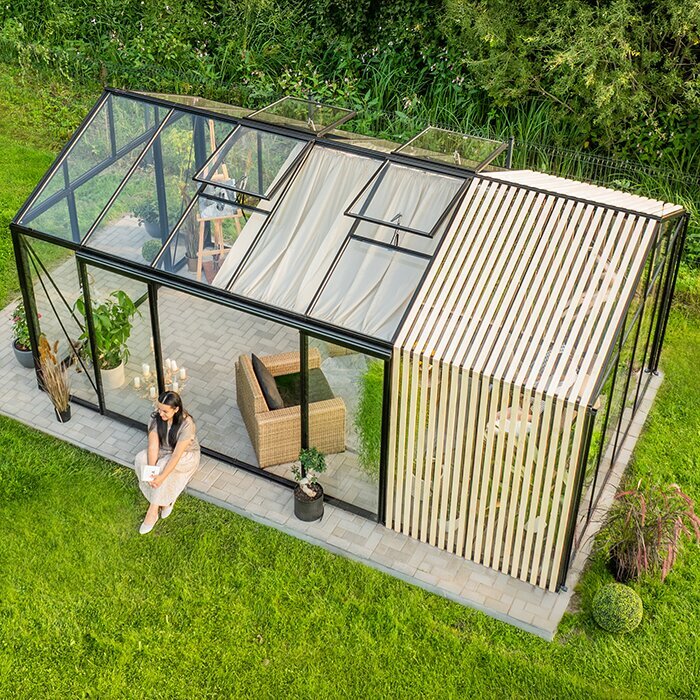 Bloom Cabin Aluminum Greenhouse with Accoya Wood