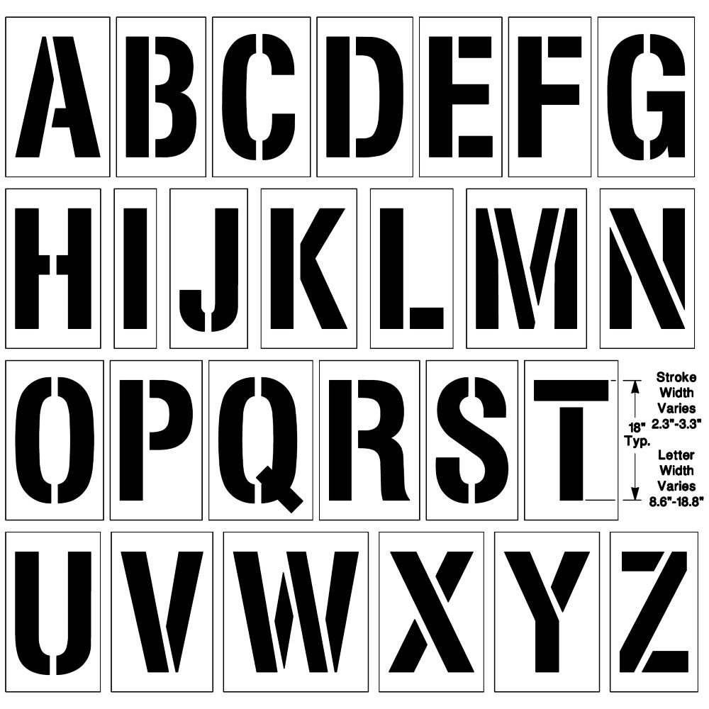 18in Alphabet Stencil Kit (05/24)