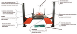 Katool KT-4H110 4 Post/ four Post Vehicle Lift 11,000lbs