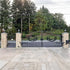 4x8 ft Steel Dual Swing Driveway Gate