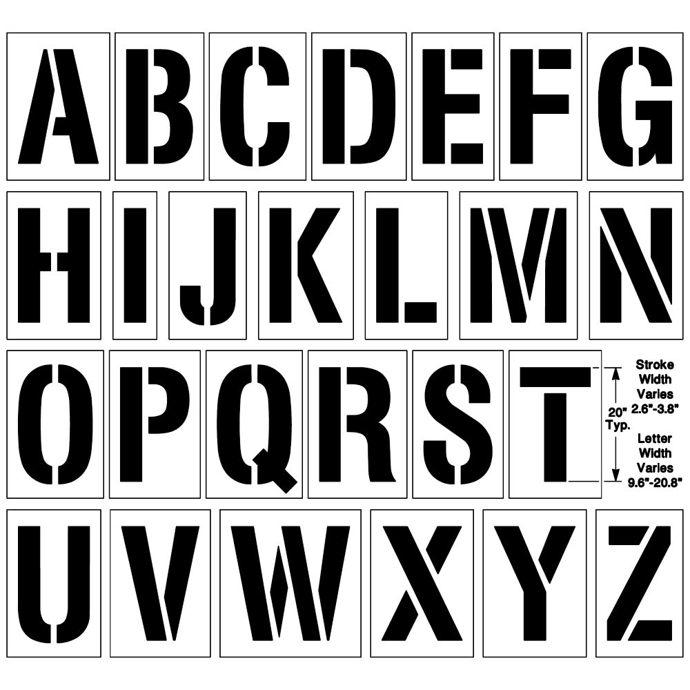 20in Alphabet Stencil Kit (05/24)