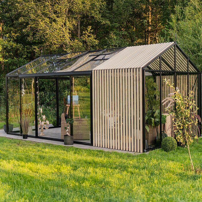 Bloom Cabin Aluminum Greenhouse with Accoya Wood