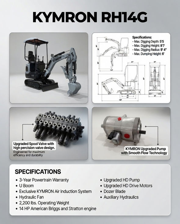 KYMRON RH14G Mini Excavator