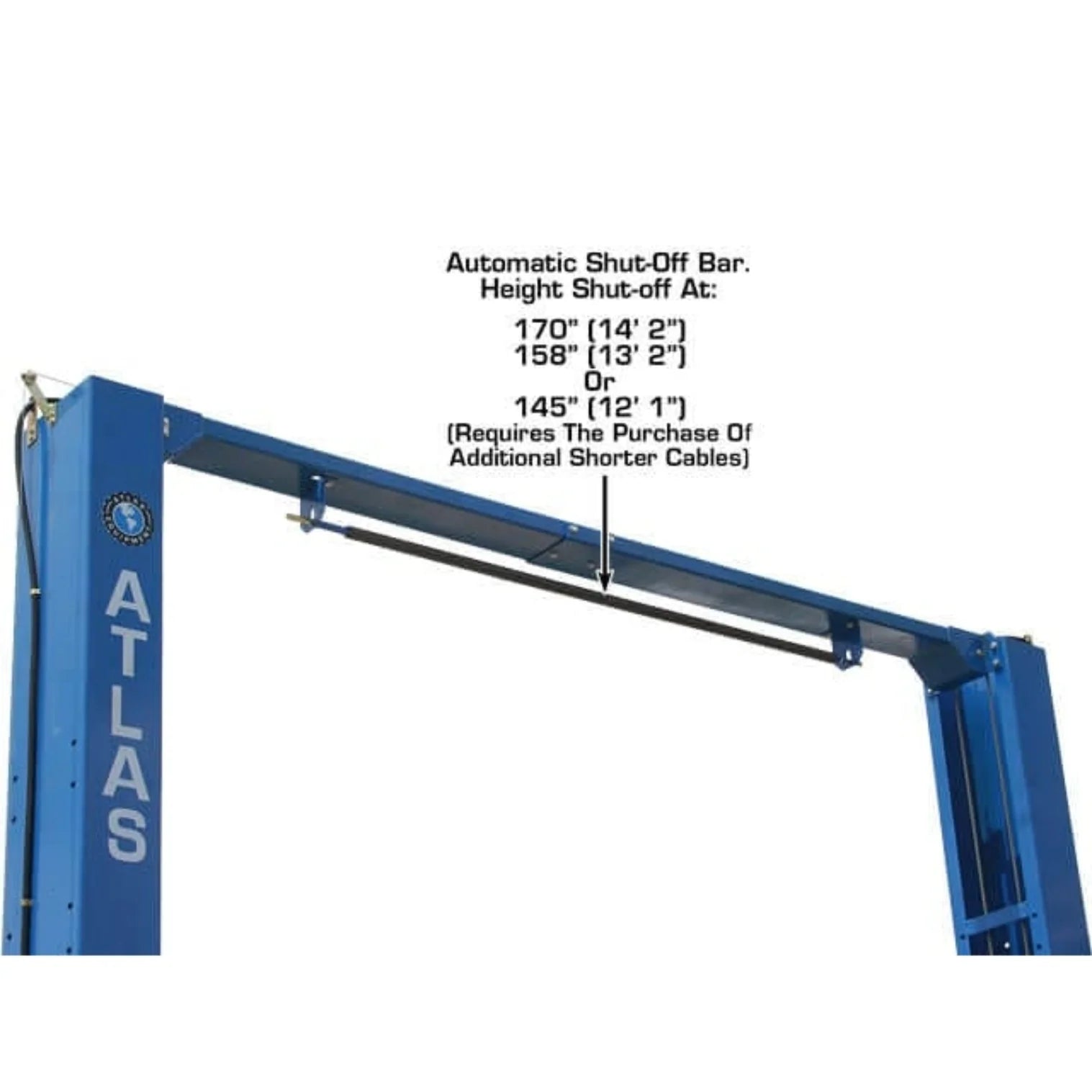 Atlas 12,000 lb. Heavy Duty 2-Post Lift w/ 3-Stage Arms