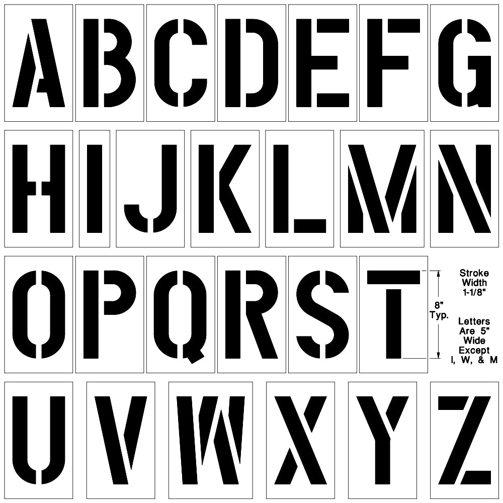 8in Alphabet Stencil Kit (05/24)