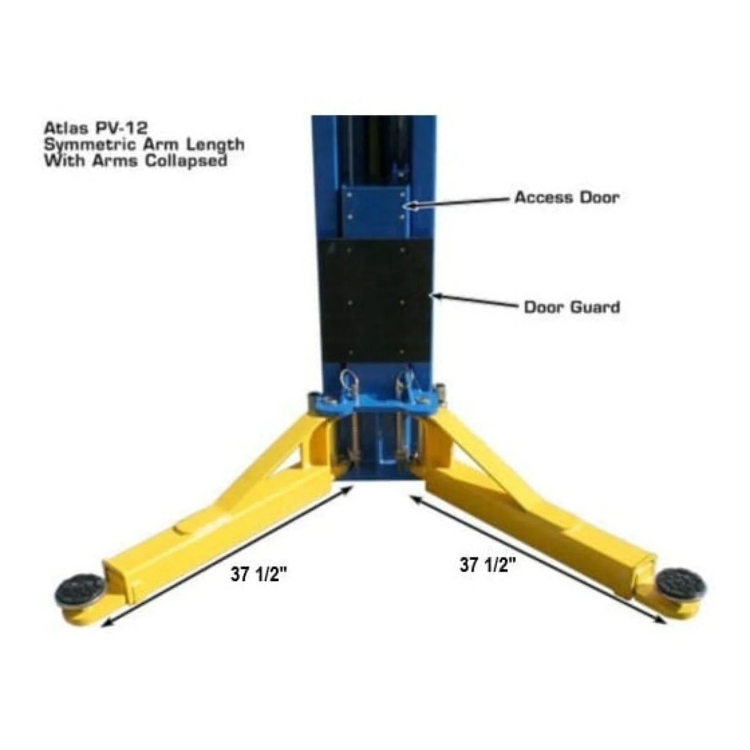 Atlas 12,000 lb. Heavy Duty 2-Post Lift w/ 3-Stage Arms
