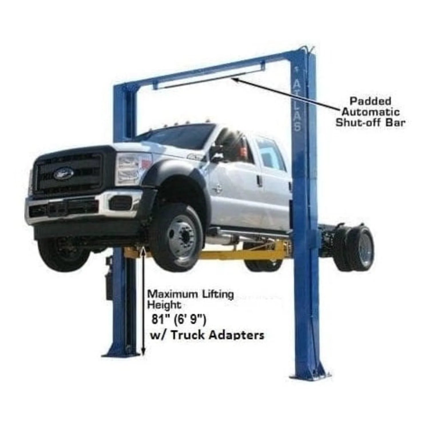 Atlas 12,000 lb. Heavy Duty 2-Post Lift w/ 3-Stage Arms