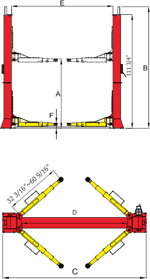 AMGO BP-12 Base Plate Two Post Lift