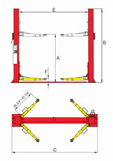 AMGO BP-9 Floor Base-Plate 2 Post Lift