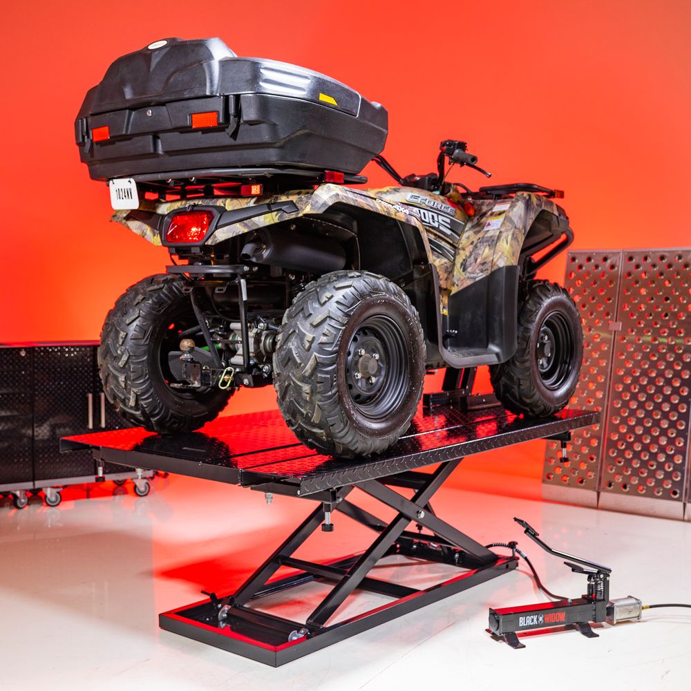 Black Widow Pro Extra-Wide Air or Hydraulic Motorcycle/ATV Lift Table