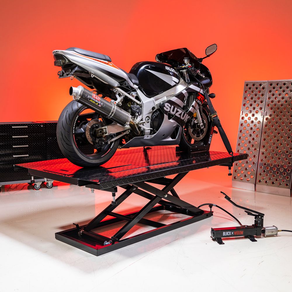Black Widow Pro Extra-Wide Air or Hydraulic Motorcycle/ATV Lift Table