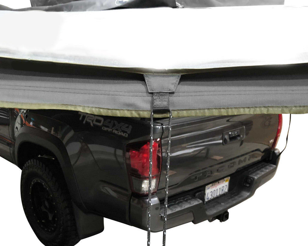 OVS HD Nomadic 270 - Awning, Driver Side, Grey Body, Green Trim & Black Travel Cover