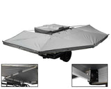 OVS HD Nomadic 270 - Awning, Passenger Side, Grey Body, Green Trim & Black Travel Cover
