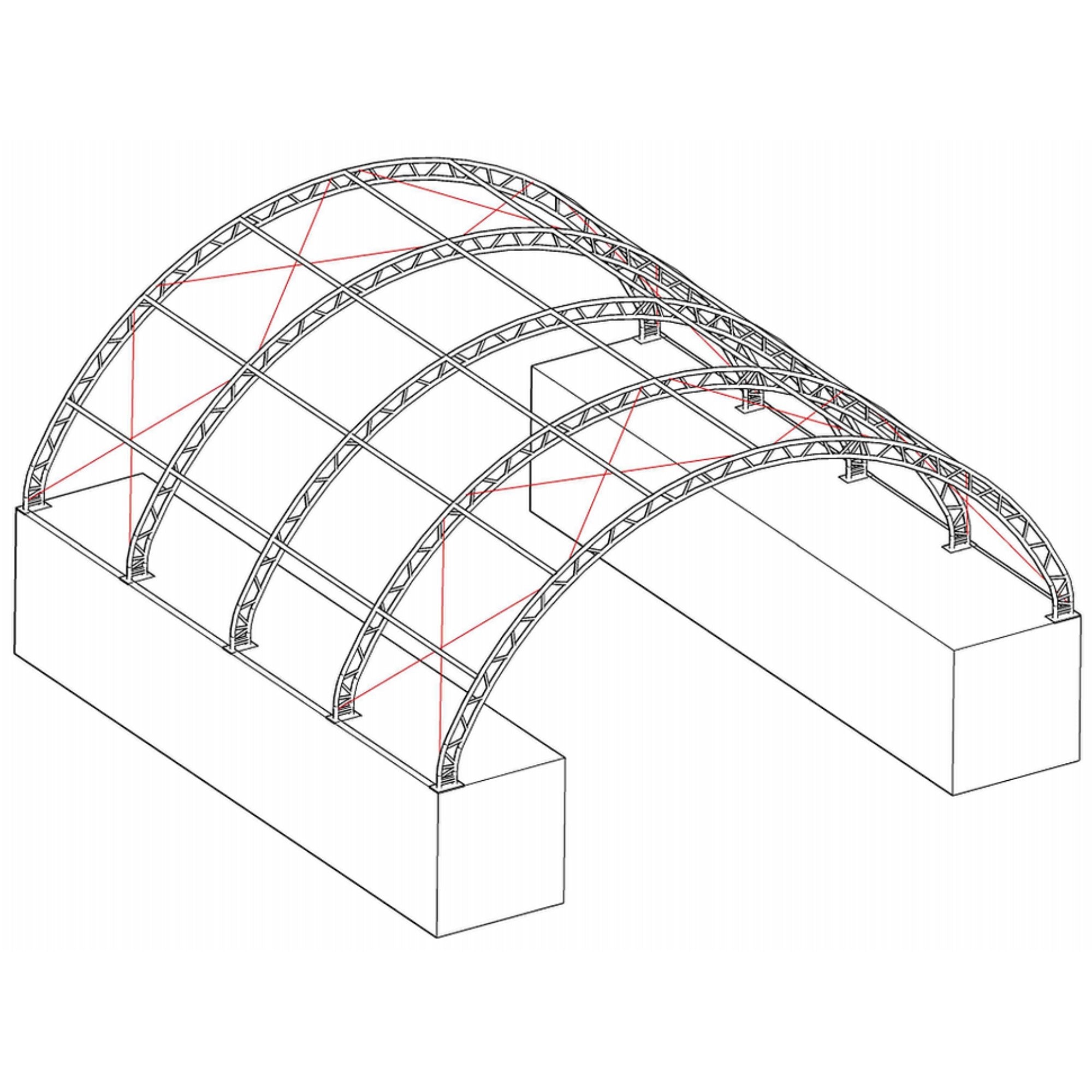 Gold Mountain Shipping Container Canopy Shelter Double Truss 40'x40'x15'