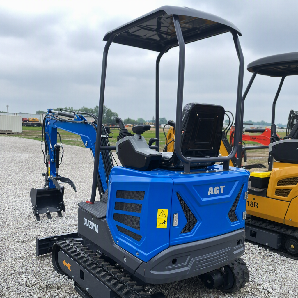 AGT 1.3 Ton Mini Excavator w/ Yanmar 18.4HP Diesel Engine, 89" Dig Depth, Retractable Tracks & Pilot Control | DM20YM
