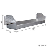 HD Ramps 102" L x 24" H Dunnage Racks for Step Deck and Flatbed Trailers