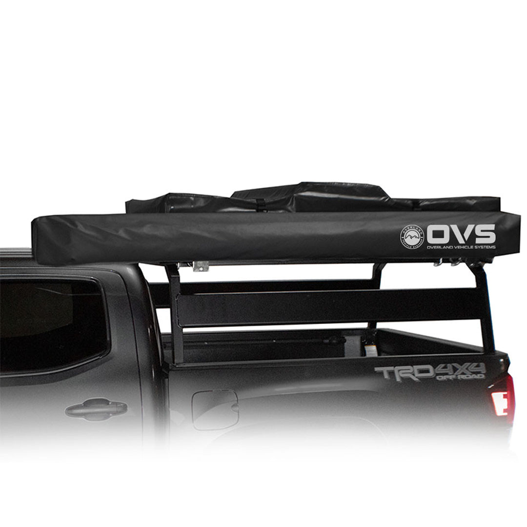 OVS HD Nomadic 270 LT - Awning, Driver Side, Grey Body, Green Trim W/Black Travel Bag