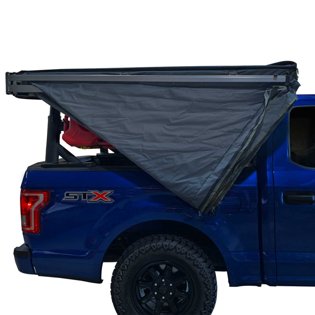 OVS HD Nomadic 270 LT - Awning, Driver Side, Grey Body, Green Trim W/Black Travel Bag