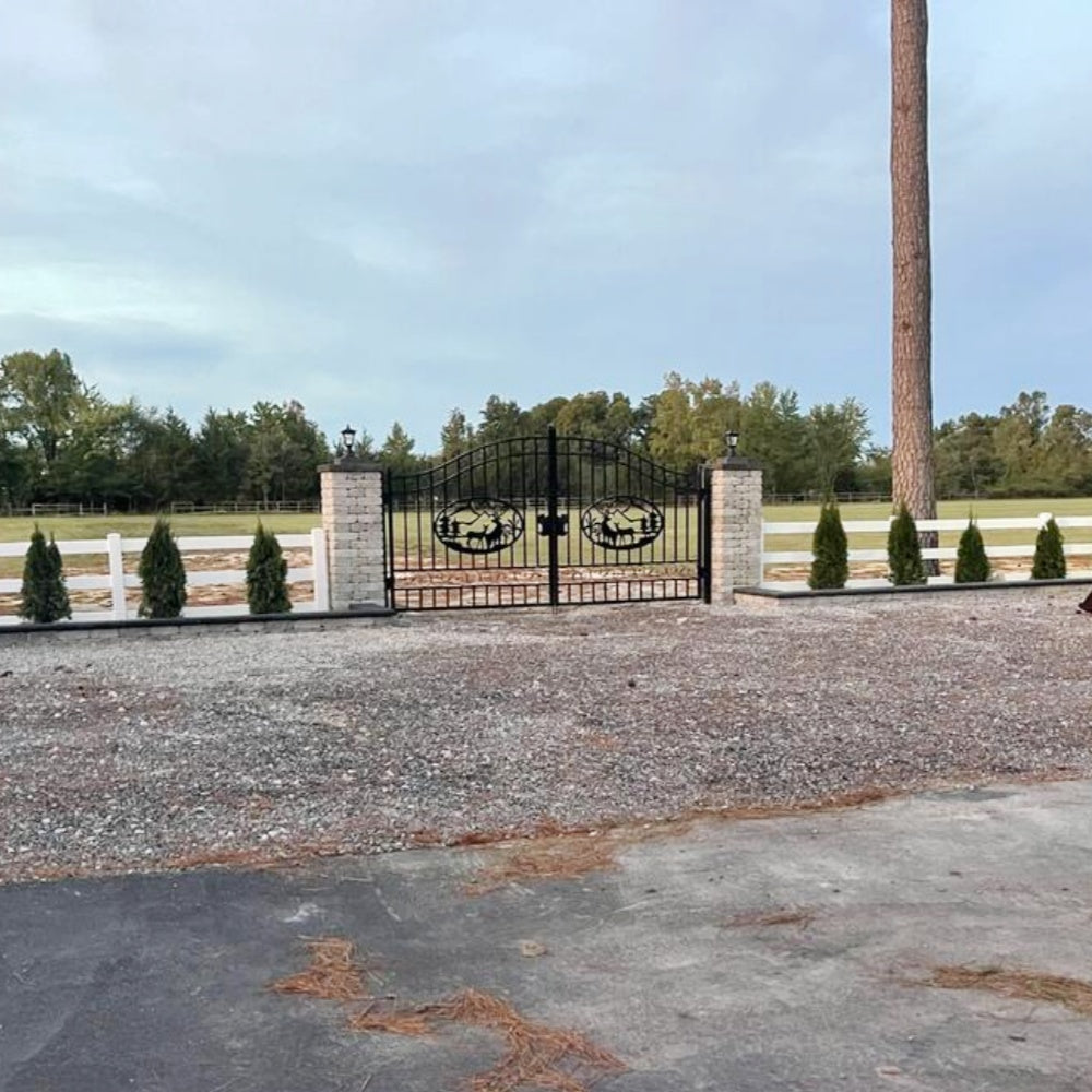 Iron Gate for Driveway in a garden#design_deer