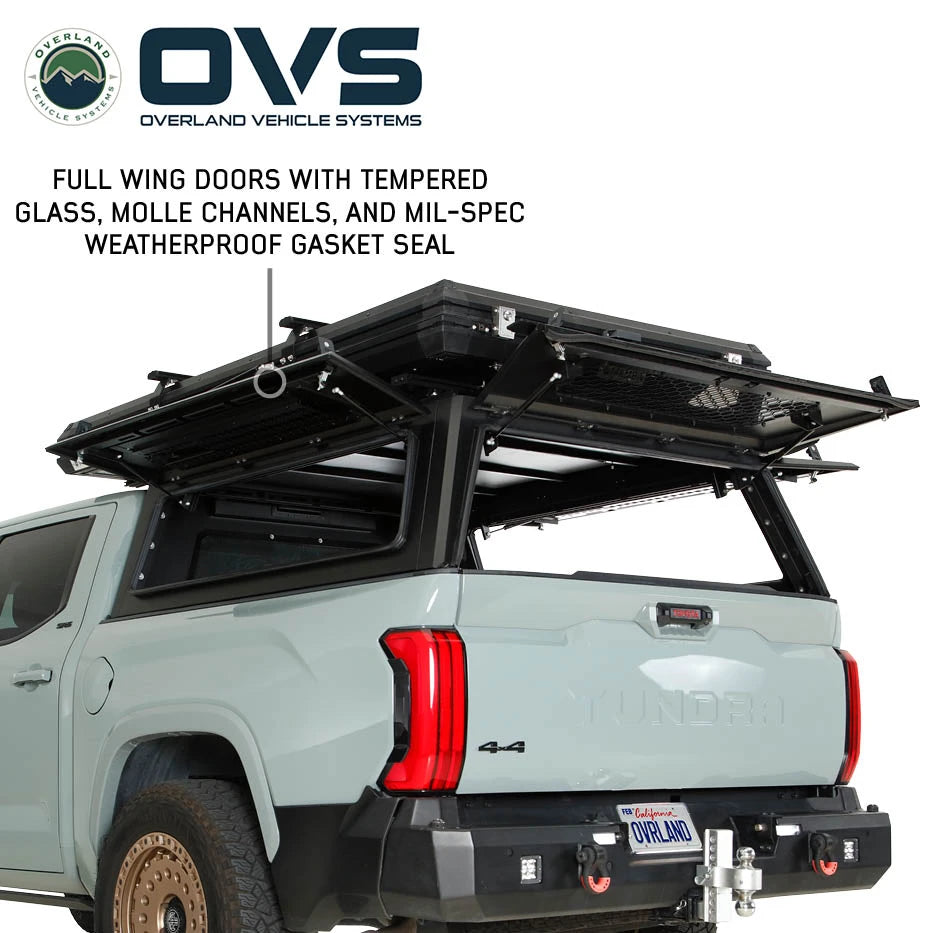 OVS Expedition - Pro+ Truck Cap W/ Full Window Wing Doors, and 3rd Brake Light