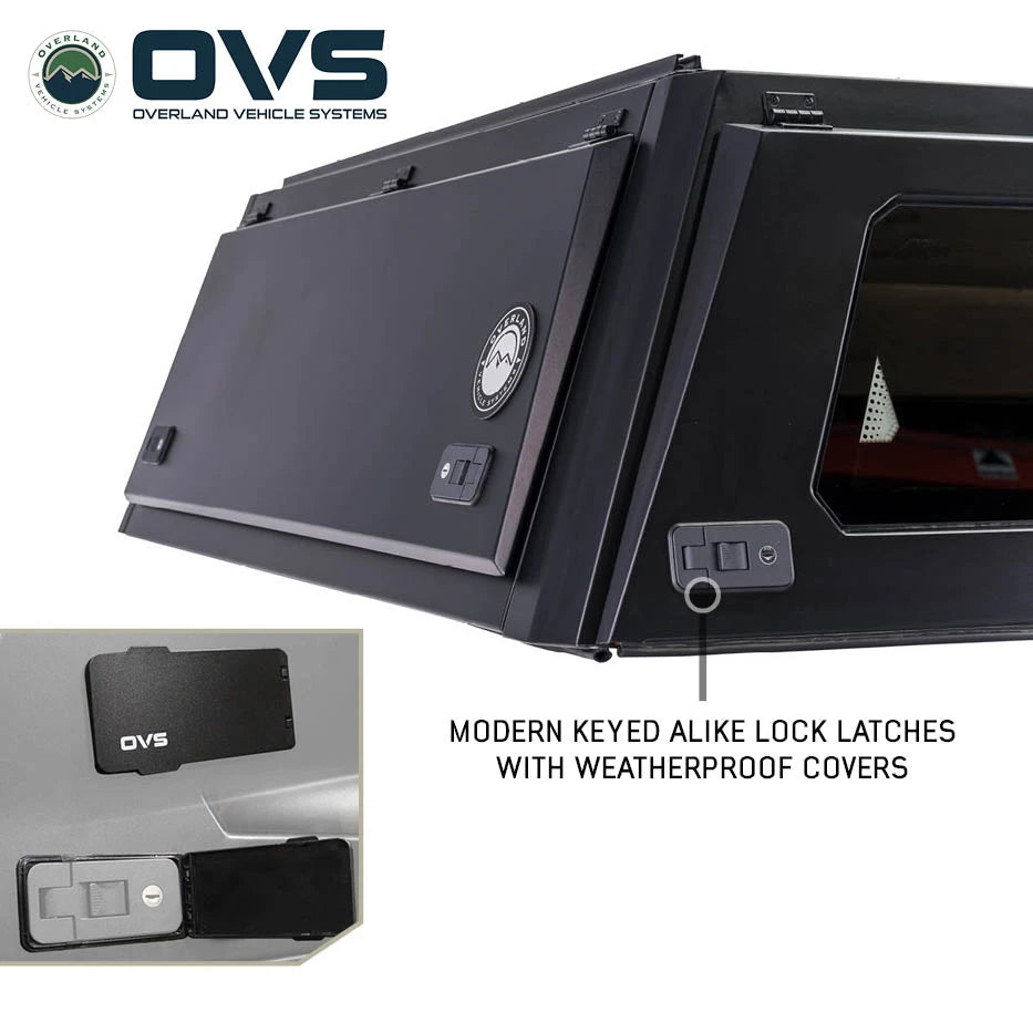 OVS Expedition - Truck Cap W/Full Wing Doors, Front and Rear Windows & 3rd Brake Light