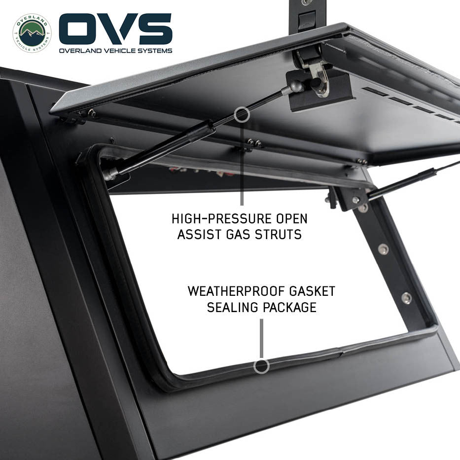 OVS Expedition - Truck Cap W/Full Wing Doors, Front and Rear Windows & 3rd Brake Light