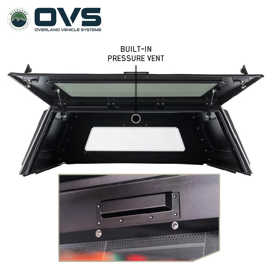OVS Expedition - Truck Cap W/Full Wing Doors, Front and Rear Windows & 3rd Brake Light
