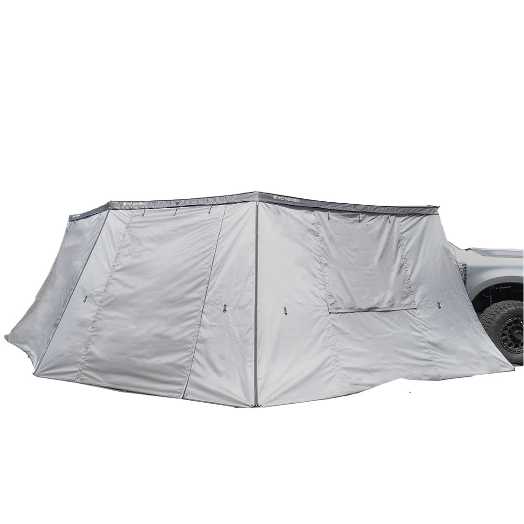 OVS XD Nomadic 270 - Awning, Lights, Black Out, Wall Kit, Grey Hex, Black Trim & Black Travel Cover