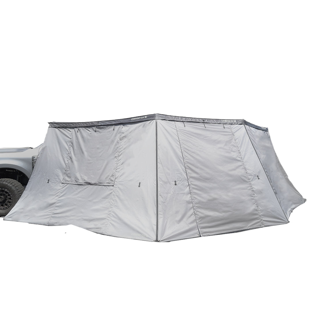 OVS XD Nomadic 270 - Awning, Lights, Black Out, Wall Kit, Grey Hex, Black Trim & Black Travel Cover