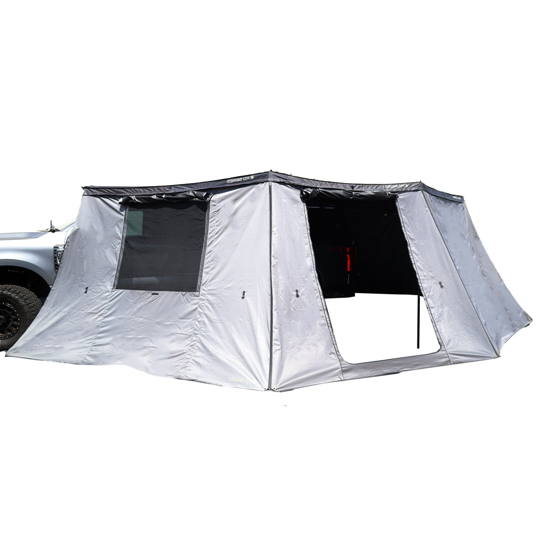 OVS XD Nomadic 270 - Awning, Lights, Black Out, Wall Kit, Grey Hex, Black Trim & Black Travel Cover