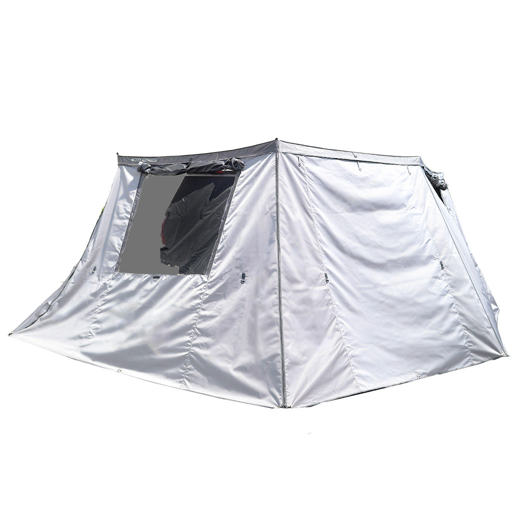 OVS XD Nomadic 270 - Awning, Lights, Black Out, Wall Kit, Grey Hex, Black Trim & Black Travel Cover