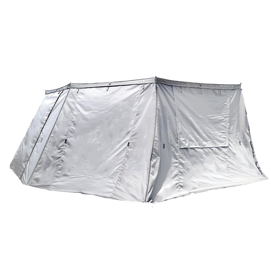 OVS XD Nomadic 270 - Awning, Lights, Black Out, Wall Kit, Grey Hex, Black Trim & Black Travel Cover