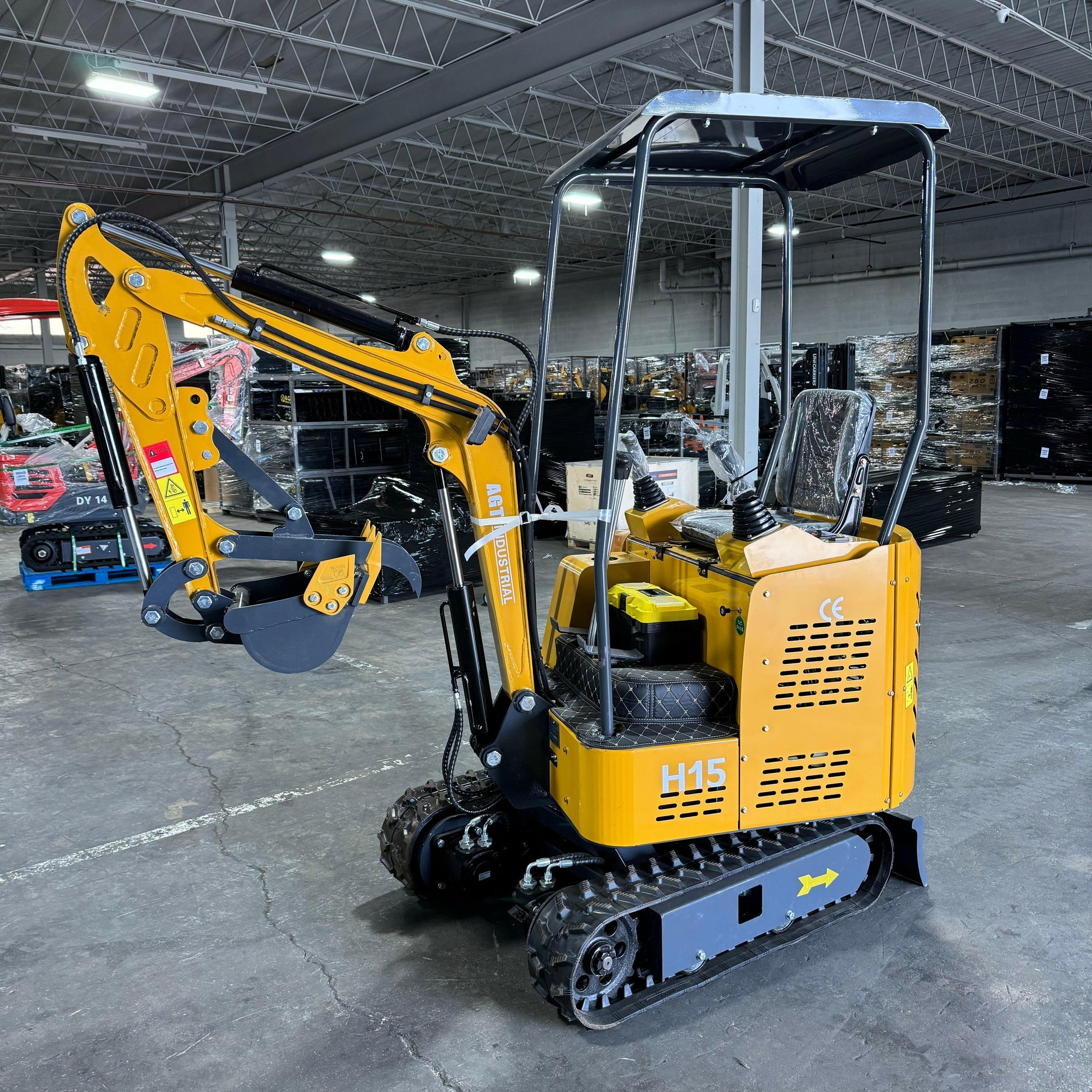 AGT 1 Ton Mini Excavator w/ R420D 11.5HP Engine, 65" Dig Depth, Pilot Control & LED Light | AGT-H15R