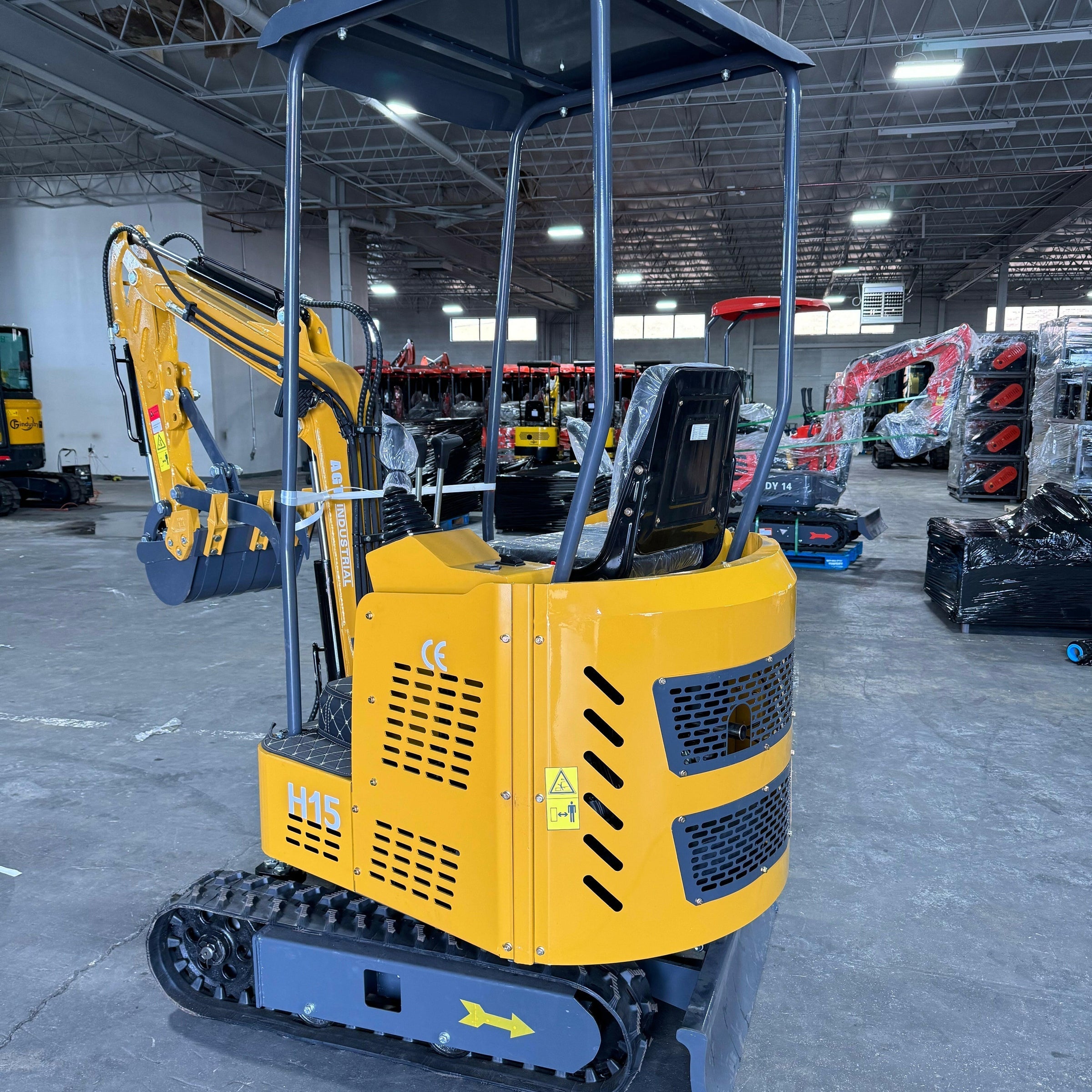 AGT 1 Ton Mini Excavator w/ R420D 11.5HP Engine, 65" Dig Depth, Pilot Control & LED Light | AGT-H15R