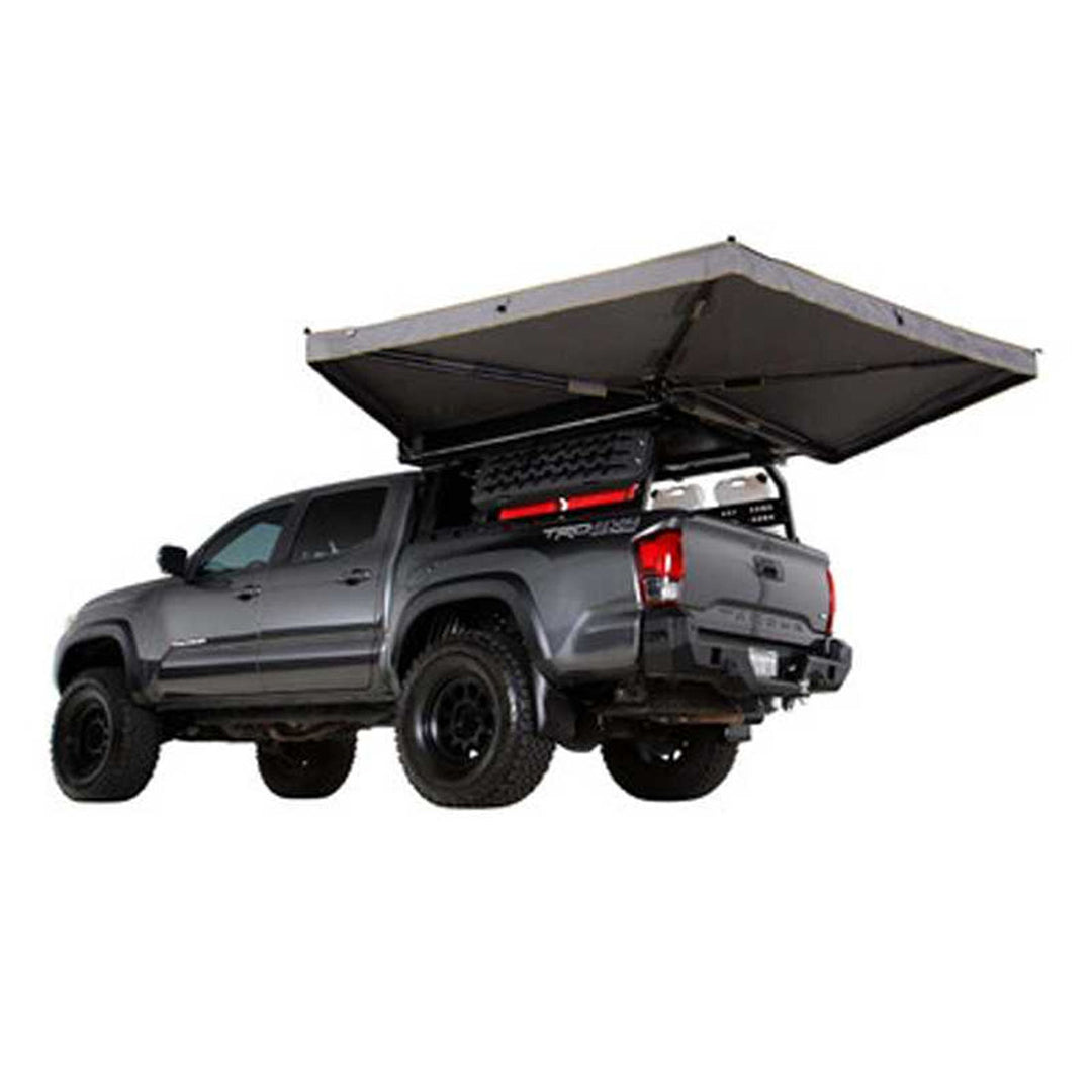 OVS HD Nomadic 270 LTE - Awning, Driver Side, Grey Body, Green Trim W/Black Travel Cover