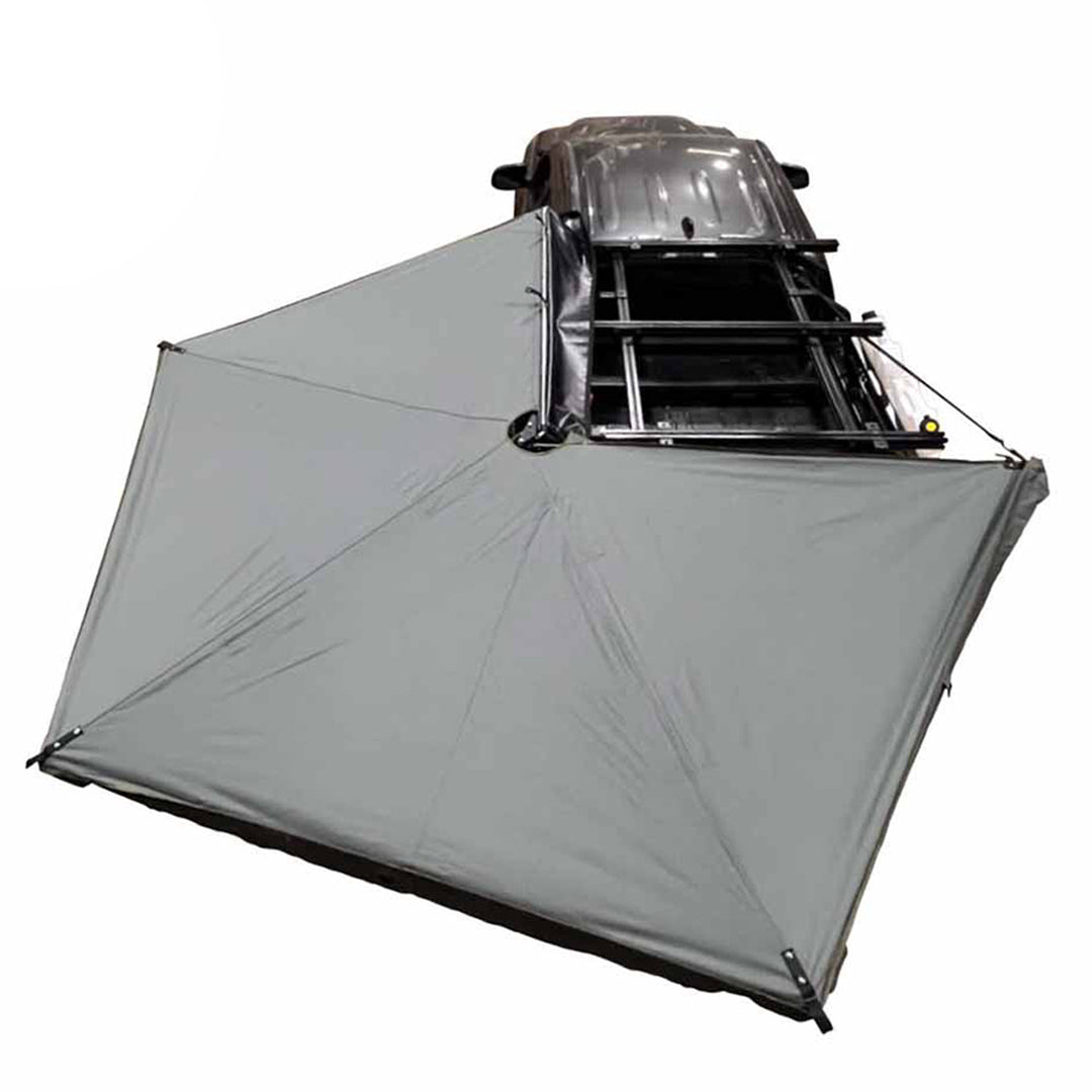 OVS HD Nomadic 270 LTE - Awning, Driver Side, Grey Body, Green Trim W/Black Travel Cover