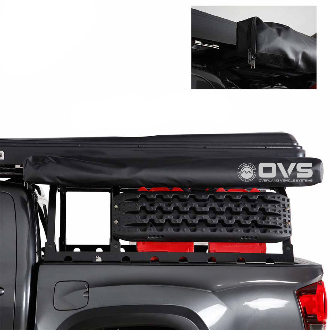 OVS HD Nomadic 270 LTE - Awning, Driver Side, Grey Body, Green Trim W/Black Travel Cover