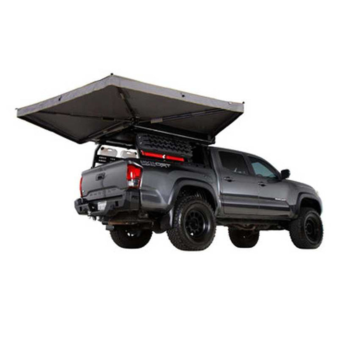OVS HD Nomadic 270 LTE - Awning, Driver Side, Grey Body, Green Trim W/Black Travel Cover