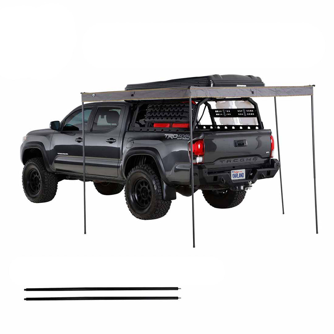 OVS HD Nomadic 270 LTE - Awning, Driver Side, Grey Body, Green Trim W/Black Travel Cover