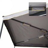 OVS HD Nomadic 270 LTE - Awning, Driver Side, Grey Body, Green Trim W/Black Travel Cover