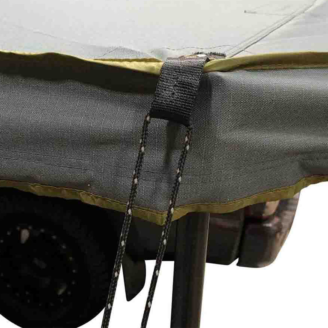 OVS HD Nomadic 270 LTE - Awning, Driver Side, Grey Body, Green Trim W/Black Travel Cover