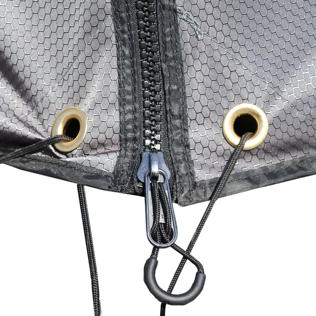 OVS XD Nomadic 270 - Awning, Lights, Black Out, Wall Kit, Grey Hex, Black Trim & Black Travel Cover