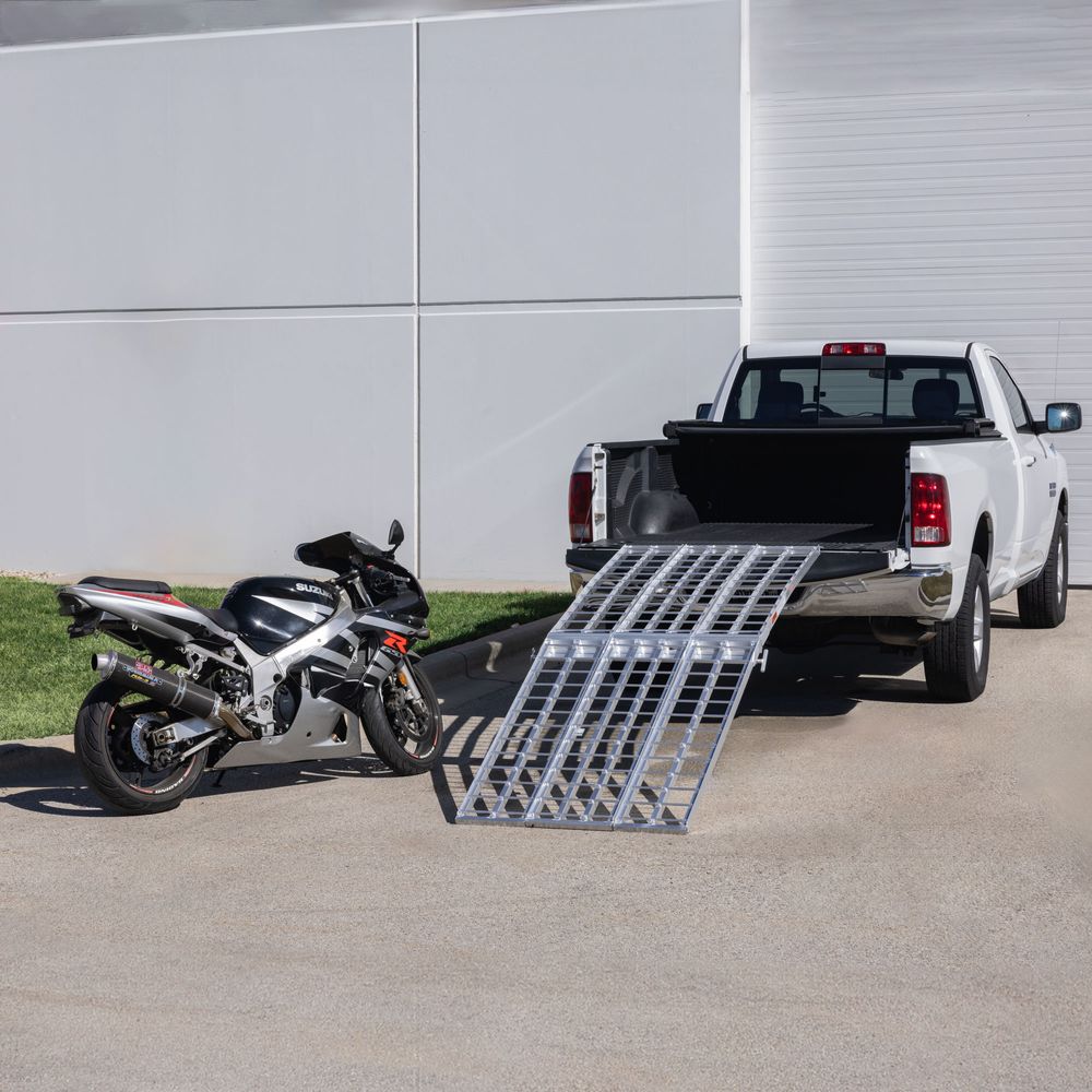 Black Widow Pro 9' 3-Piece Arched Folding Motorcycle Ramp
