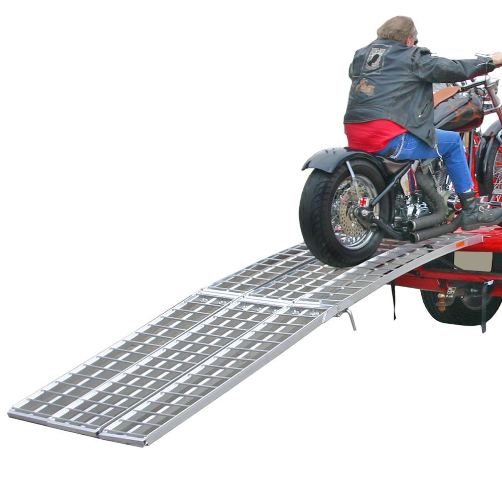 Black Widow Pro 10' 3-Piece Arched Folding Motorcycle Ramp