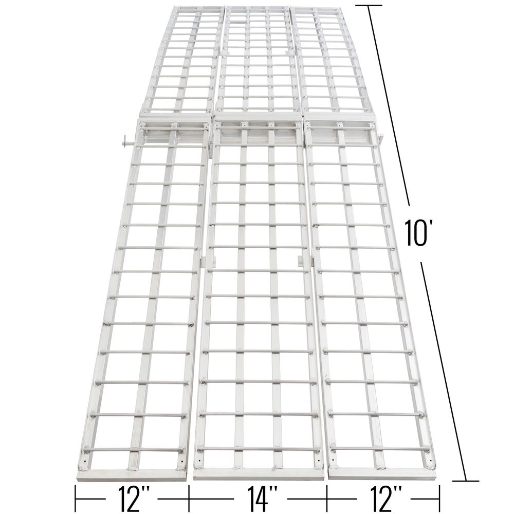 Black Widow Pro 10' 3-Piece Arched Folding Motorcycle Ramp