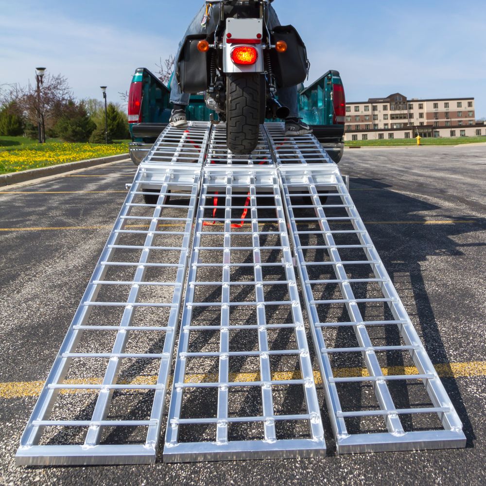 Black Widow Pro 10' 3-Piece Arched Folding Motorcycle Ramp