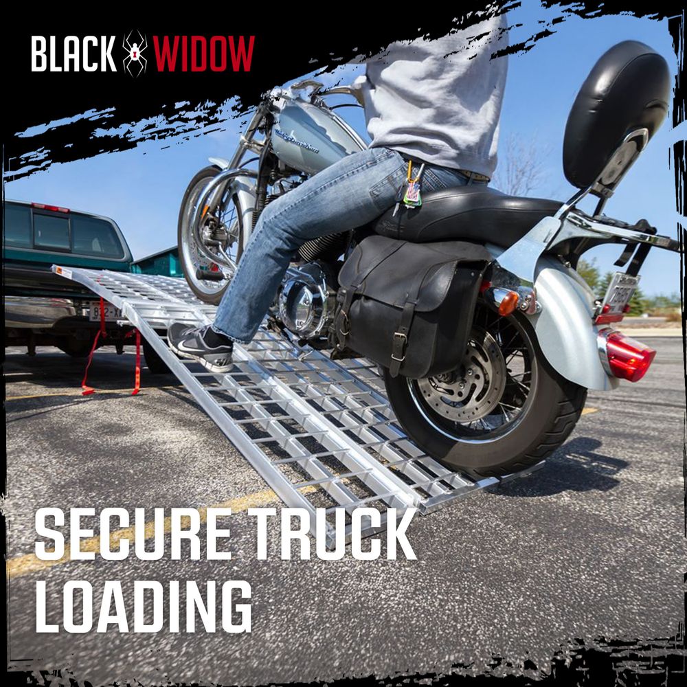 Black Widow Pro 10' 3-Piece Arched Folding Motorcycle Ramp