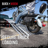 Black Widow Pro 10' 3-Piece Arched Folding Motorcycle Ramp
