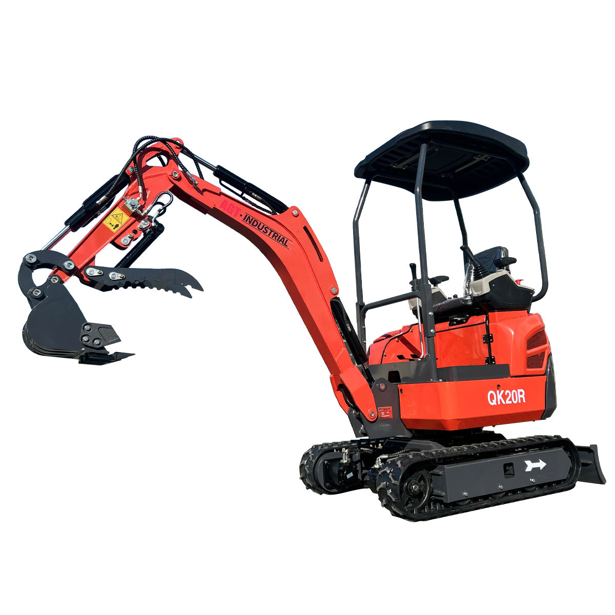 AGT 1 Ton Mini Excavator w/ R740D 23.5HP Engine, 67" Dig Depth, Pilot Control | QK20R